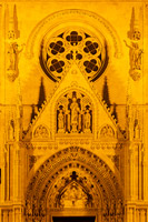 Detailed portal on the cathedral in town Zagreb, Croatia