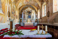 Altair in church of the annunciation of the Blessed Virgin Mary in town Klanjec, Zagorje, Croatia