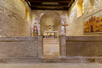 The Baska tablet inside church of St.Lucy in place Jurandvor on island Krk, Kvarner, Croatia