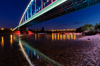 Zeleni most na rijeci Savi poznat i kao Hendrixov most, Zagreb/Hrvatska