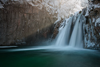 The first waterfall on river Korana in winter, National Park Plitvice Lakes, Croatia