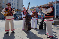 Folklorni sastav iz zagrebačkog kvarta Vrapče kao dio turističke promocije, Zagreb/Hrvatska