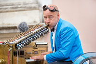 One man band "Druckluft Orchester" playing on festival "Spancirfest" in town Varazdin, Croatia
