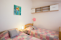 Spavaća soba apartmana Hromin u mjestu Poljana na otoku Ugljanu, Dalmacija/Hrvatska