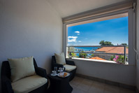 Balkon apartmana Hromin u mjestu Poljana na otoku Ugljanu, Dalmacija/Hrvatska