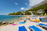 People swimming in place Baska Voda, Dalmatia, Croatia