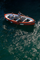 Man rowing boat in Zadar, Dalmatia, Croatia