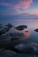 Sunset over island Ugljan, Dalmatia, Croatia
