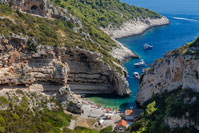 Famous Stiniva beach on island Vis, Dalmatia, Croatia