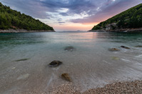 Famous beach on location Pupnatska Luka on island Korcula, Dalmatia, Croatia