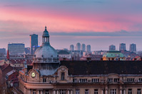 Panorama of Zagreb city downtown, Croatia