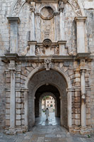 Old town Korcula gate, island Korcula, Dalmatia, Croatia