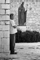 St.Dominic statue in Trogir, Dalmatia, Croatia