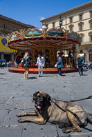 Caroussel on Piazza della Repubblica in Florence, Tuscany, Italy