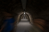 Zagreb city underground tunnel during White Nights festival, Croatia