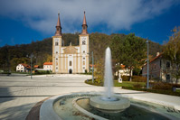 Famous parish church of Assumption of the blessed Virgin Mary in town Pregrada, Zagorje, Croatia