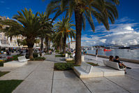 Promenade in town Split, Dalmatia, Croatia