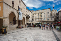 Narodni Trg in the center of city Split, Dalmatia, Croatia
