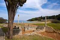 Roman villa in Verige bay inside National Park Brijuni, Istria, Croatia