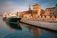 Morning sun falling on town Trogir, Dalmatia, Croatia