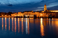 Town of Krk in the evening, island Krk, Kvarner, Croatia